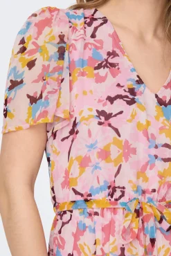 Vestido Midi Manga Corta