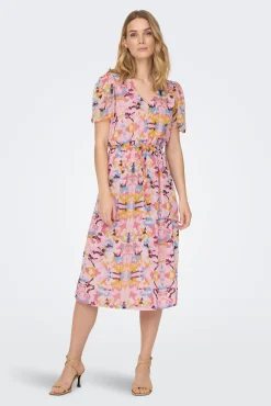 Vestido Midi Manga Corta
