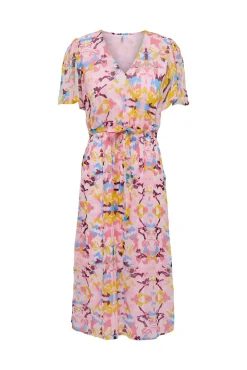 Vestido Midi Manga Corta