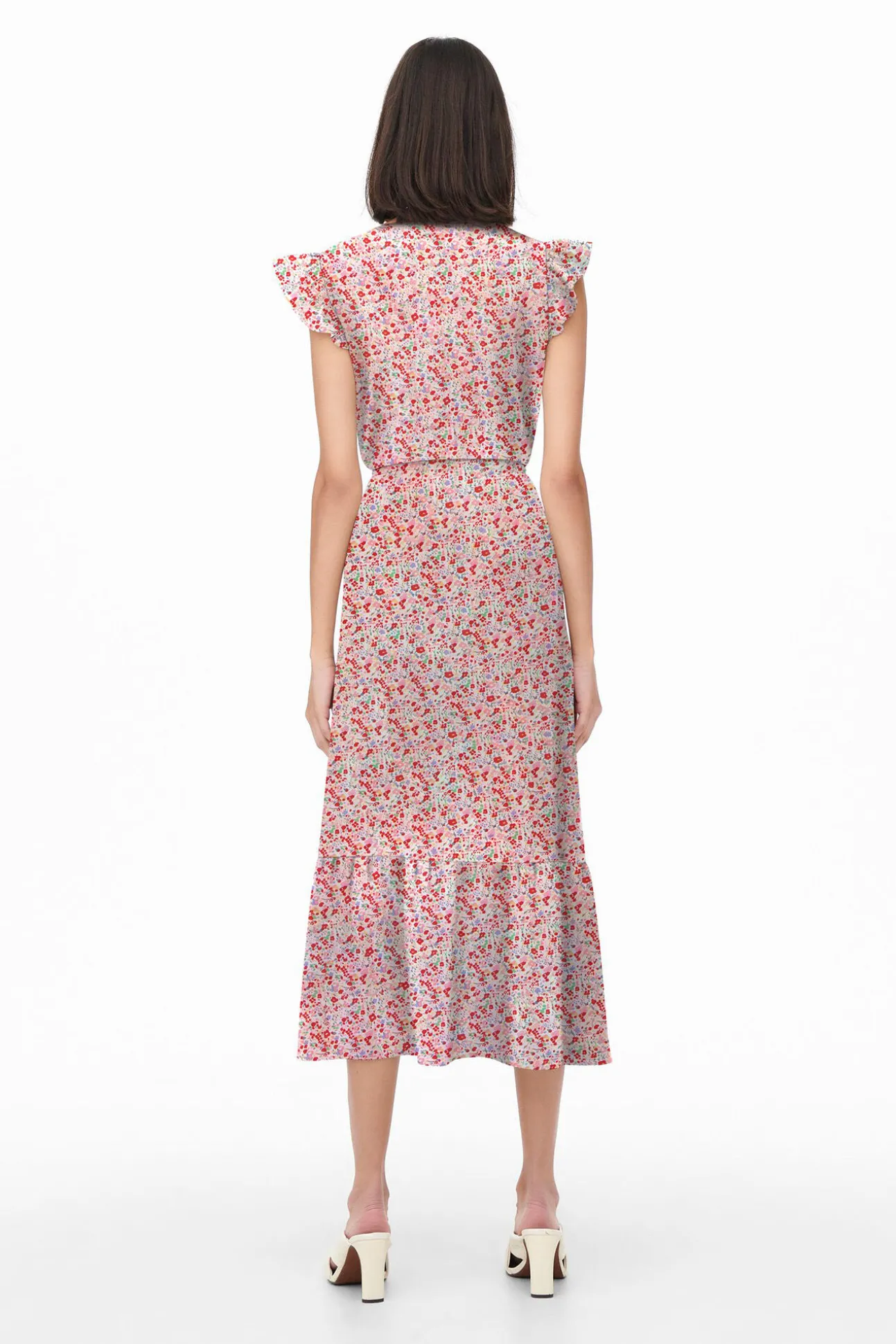 Vestido Midi Manga Corta