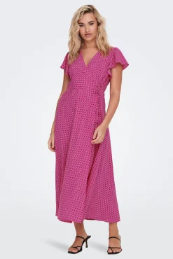 Vestido Midi Manga Volantes