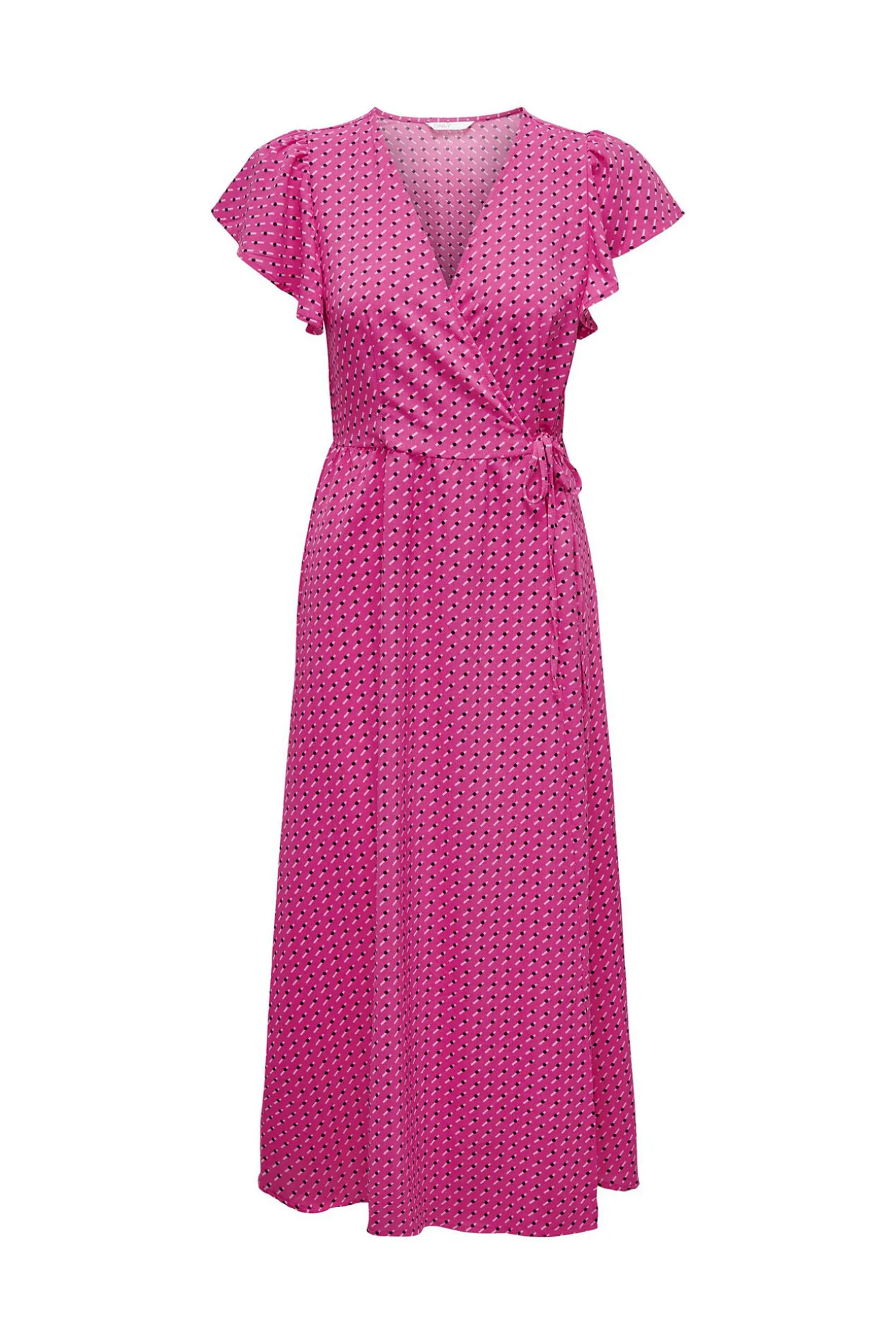 Vestido Midi Manga Volantes