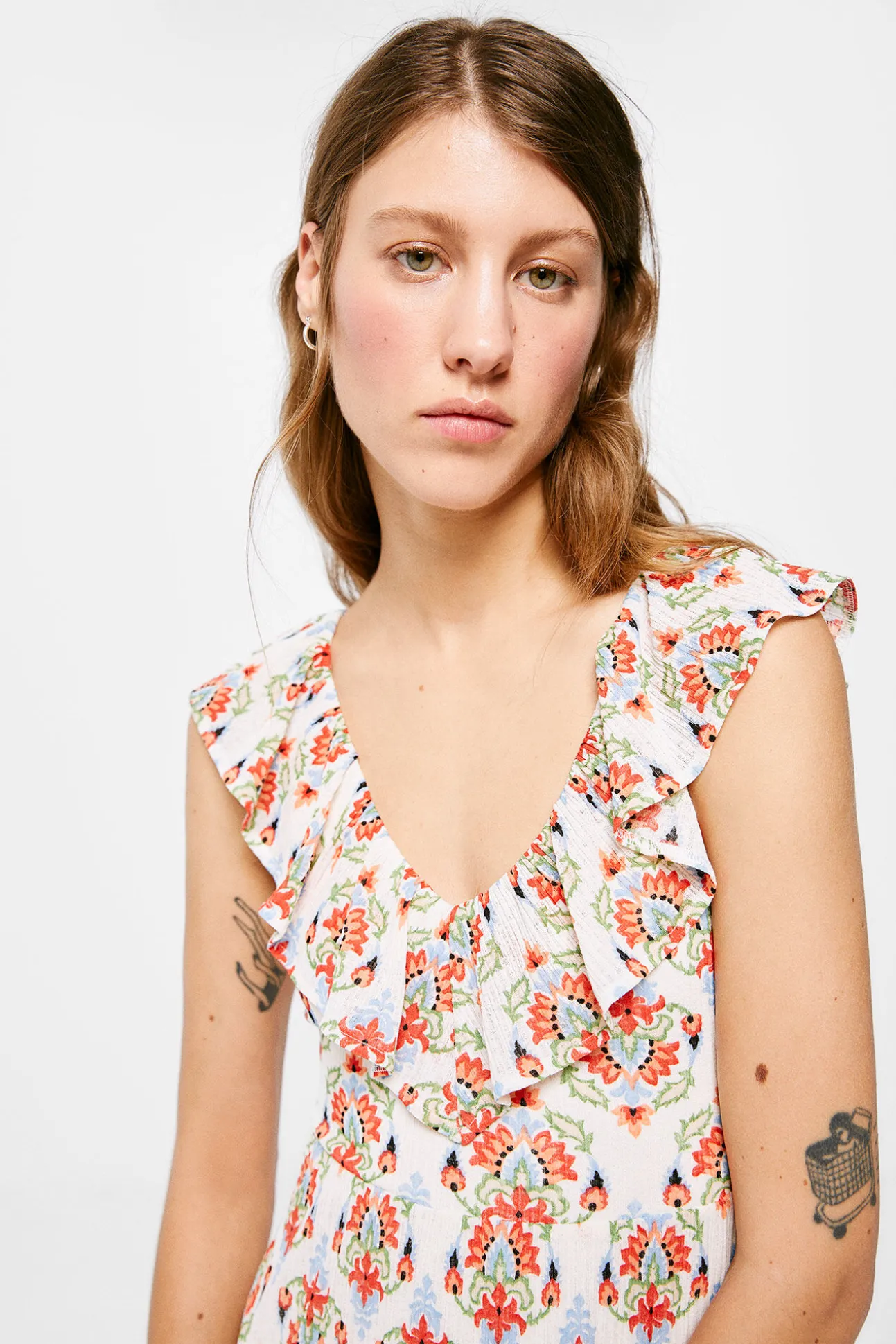 Vestido Midi Paneles Estampado
