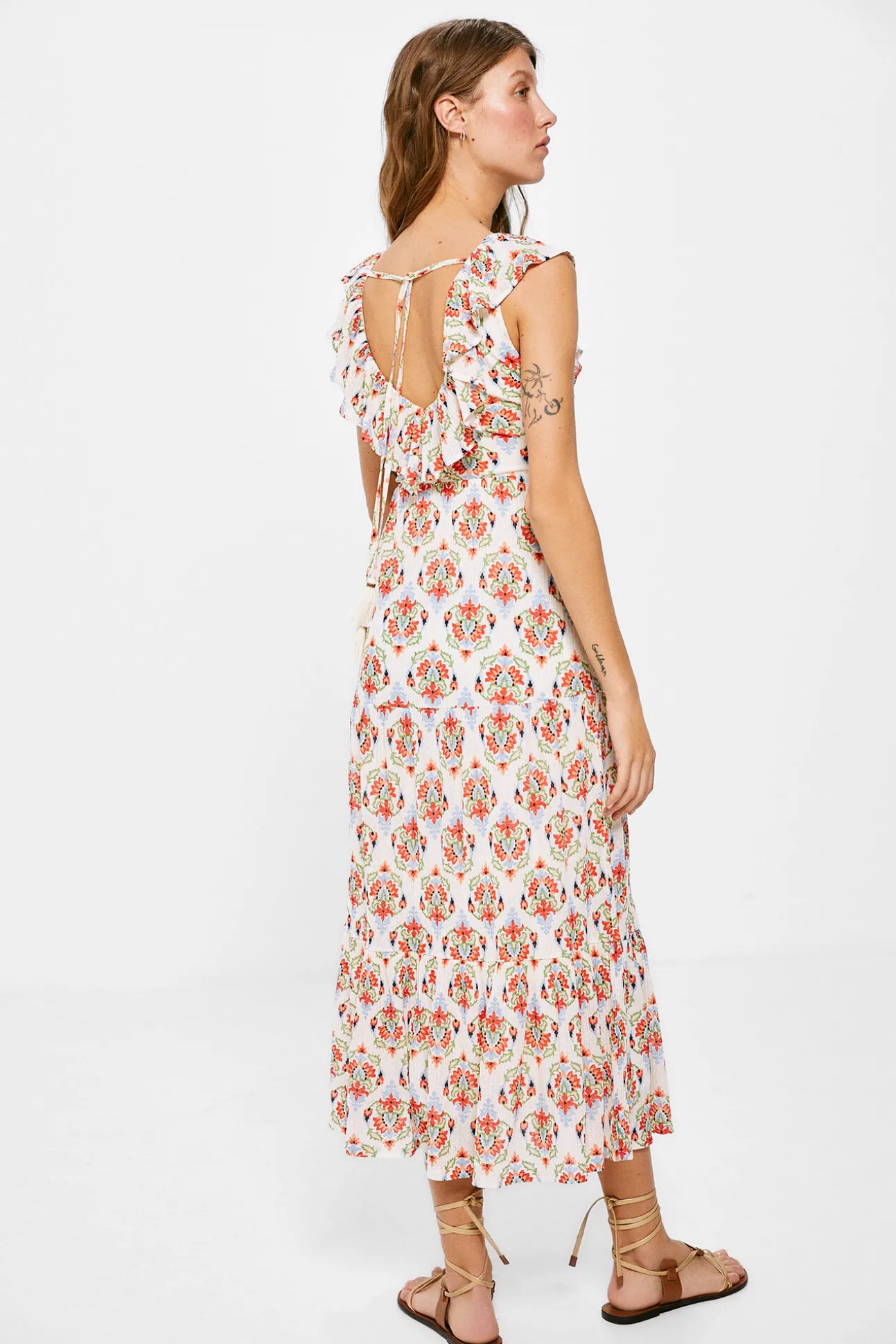 Vestido Midi Paneles Estampado