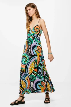 Vestido Midi Popelin Aberturas