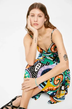 Vestido Midi Popelin Aberturas