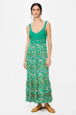 Vestido Midi Punto Combinado