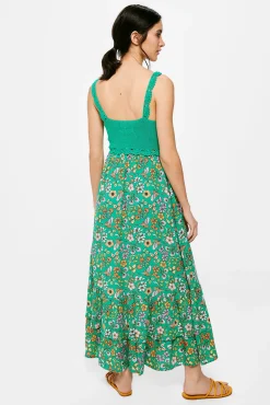 Vestido Midi Punto Combinado