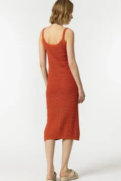 Vestido Midi Punto Con Aros