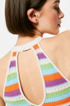 Vestido Midi Punto Rayas