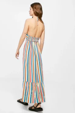 Vestido Midi Rayas Multicolor