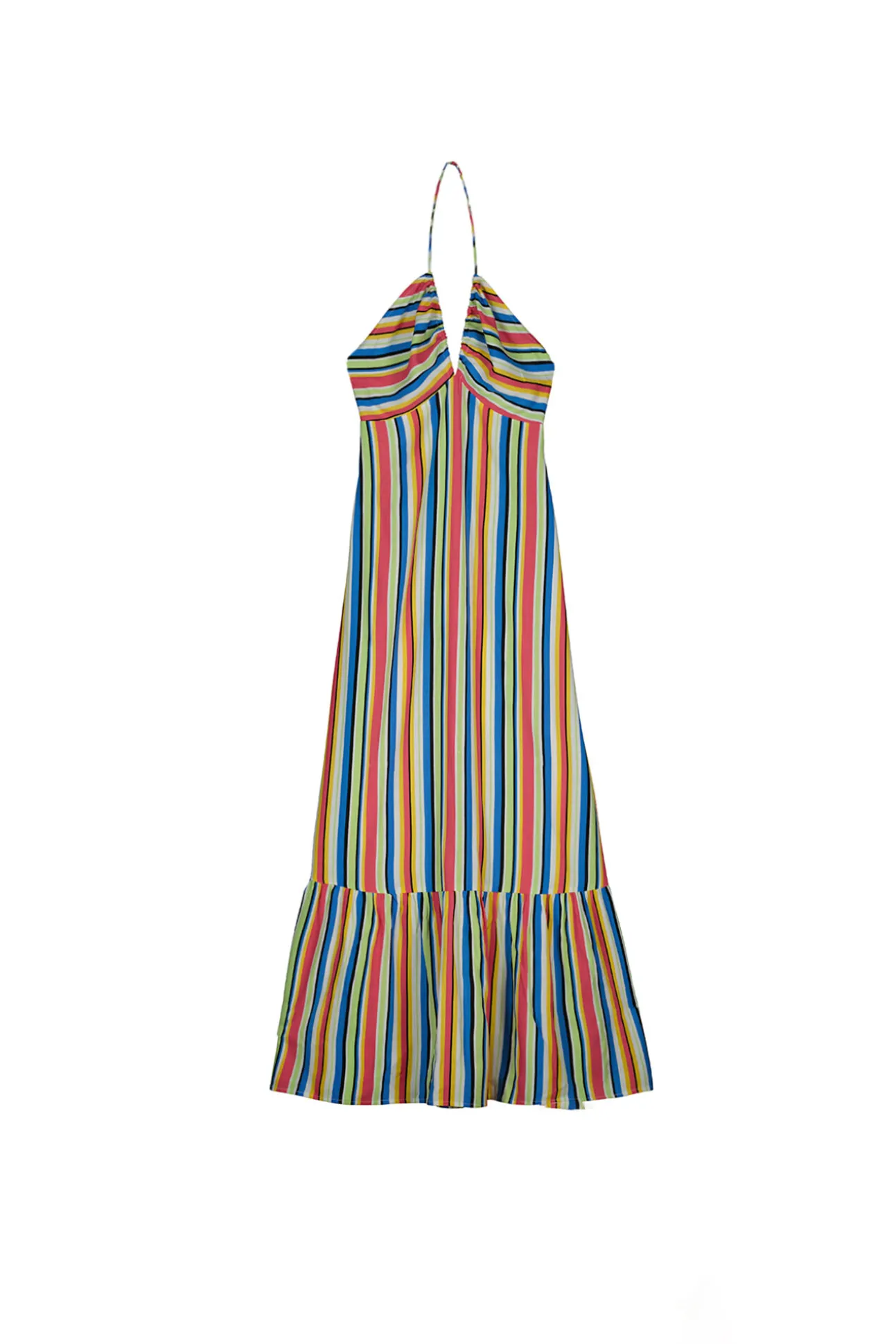 Vestido Midi Rayas Multicolor
