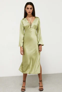 Vestido Midi Satinado