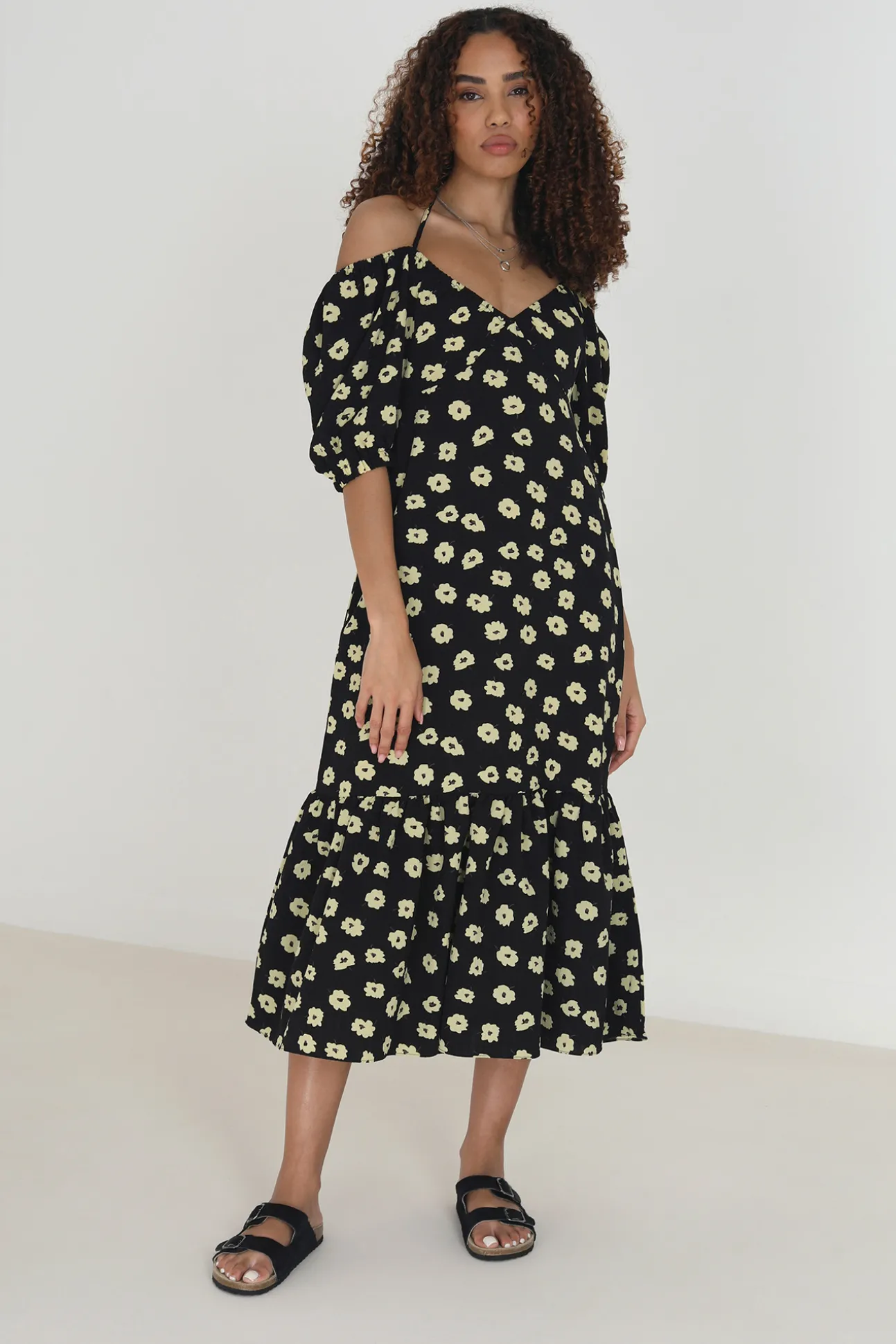 Vestido Midi Y Estampado