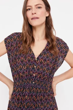 Vestido Plisado Estampado
