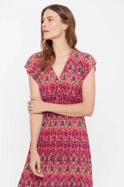 Vestido Plisado Estampado