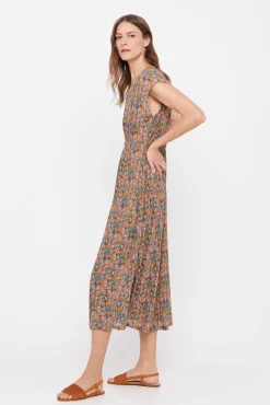 Vestido Plisado Estampado