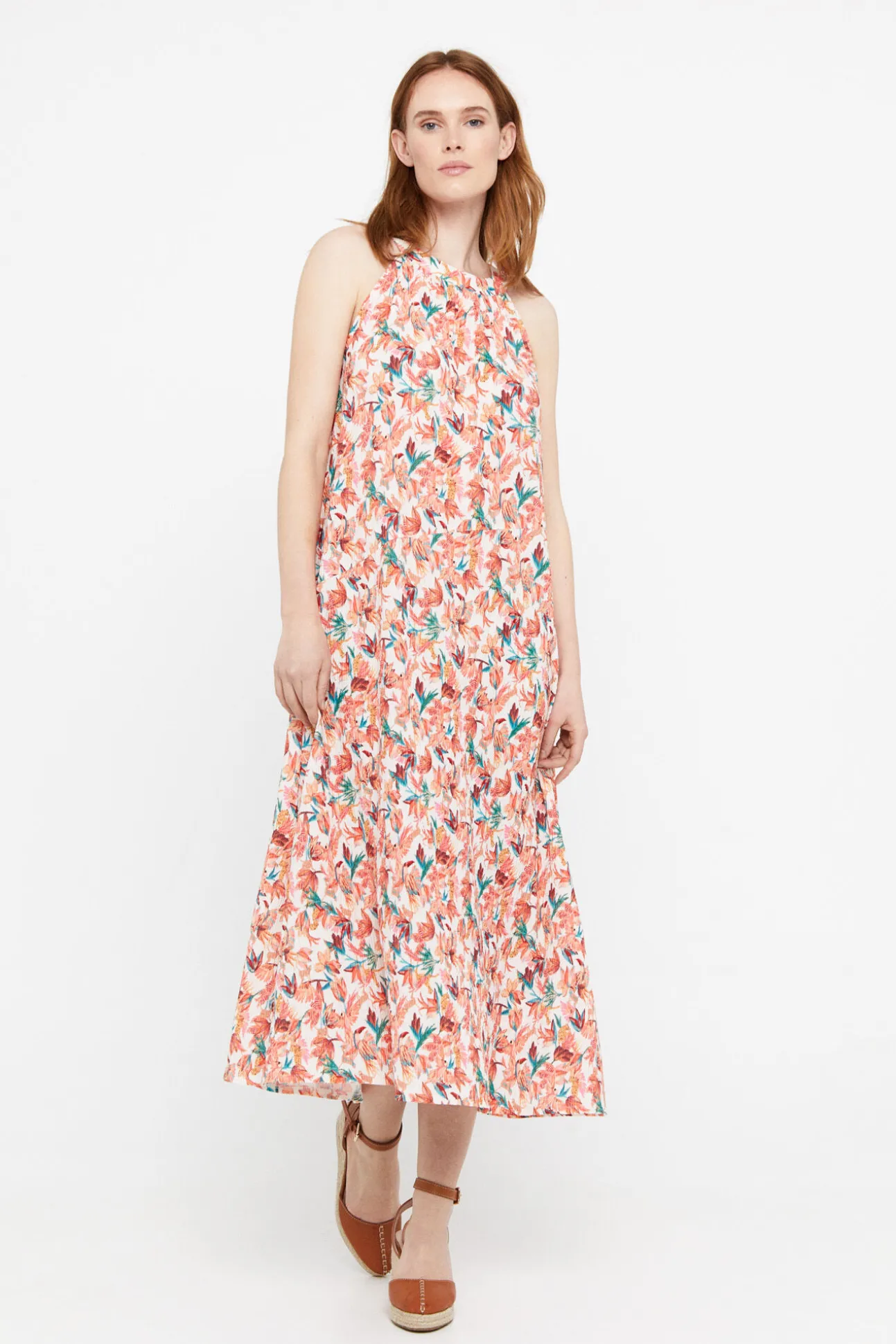 Vestido Plisado Halter