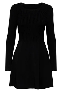 Vestido Punto Cuello Redondo Manga Larga