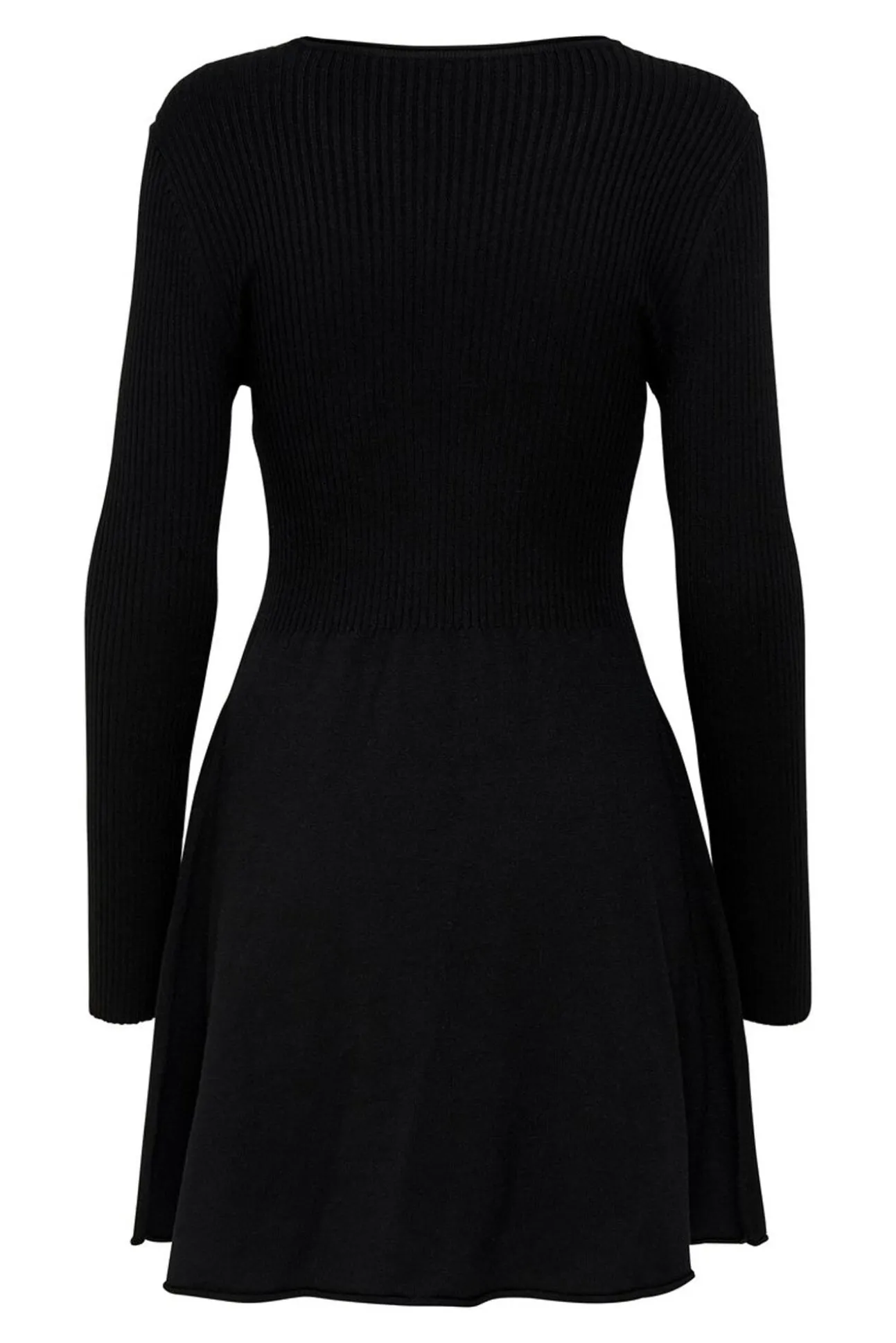Vestido Punto Cuello Redondo Manga Larga