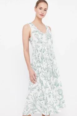 Vestido Punto Estampado Plisado
