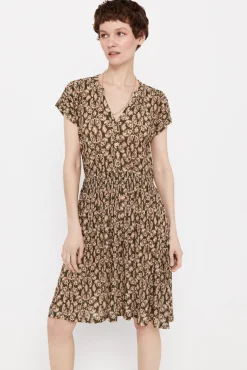 Vestido Punto Plisado Estampado