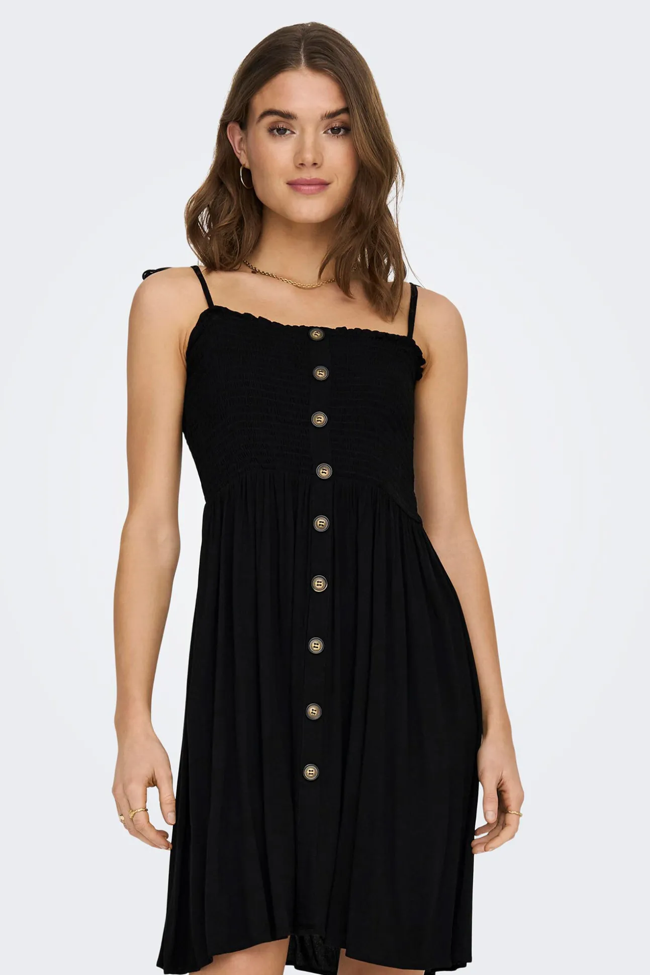 Vestido Tirantes Nido De Abeja