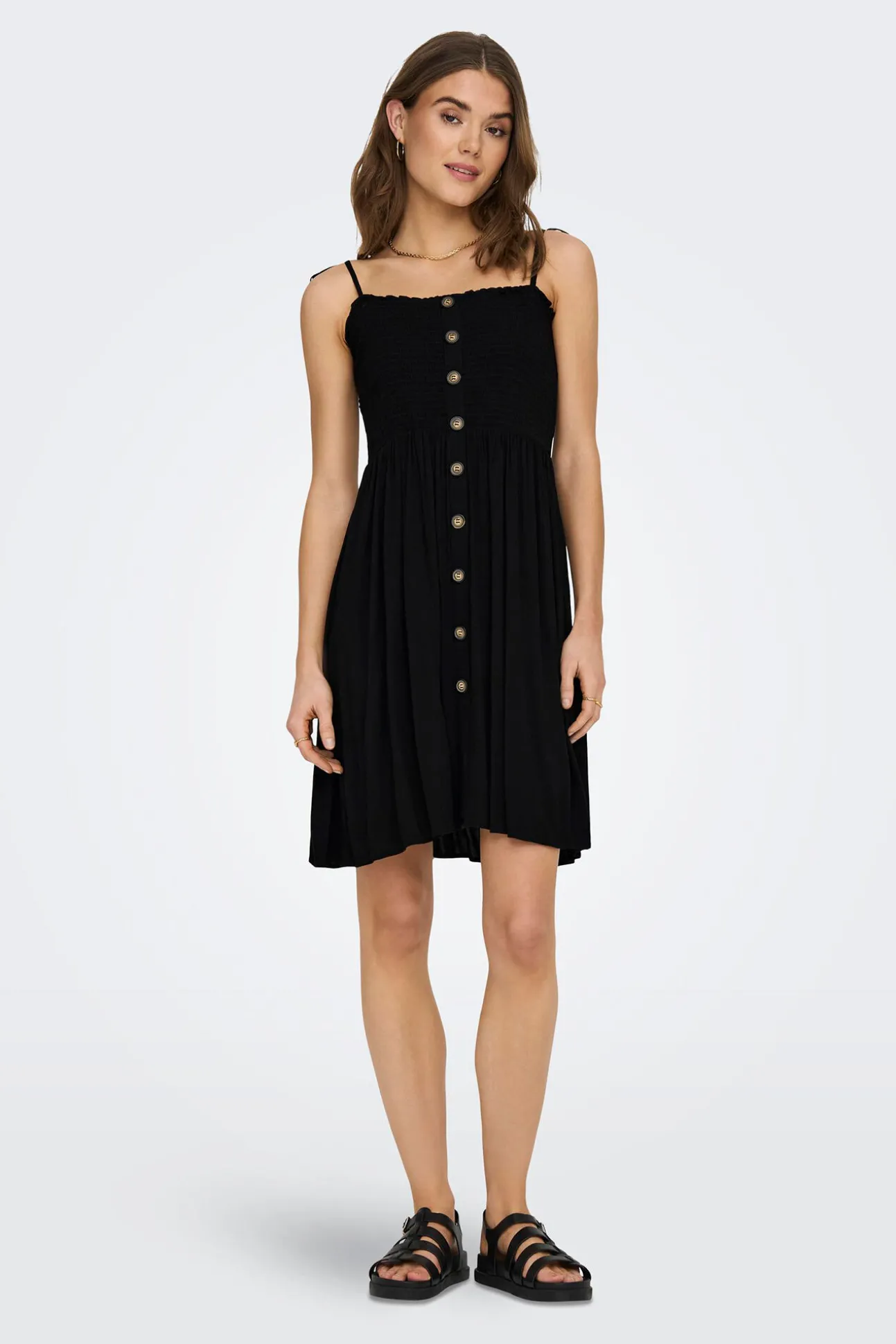 Vestido Tirantes Nido De Abeja