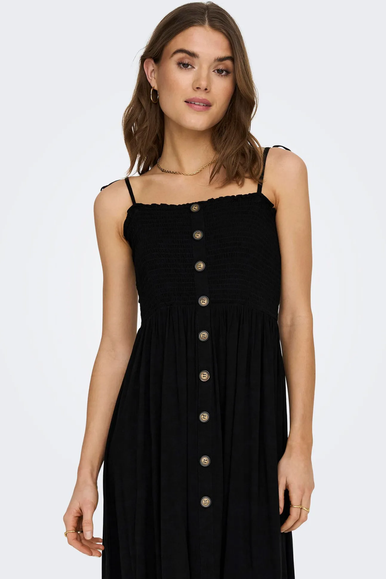 Vestido Tirantes Nido De Abeja