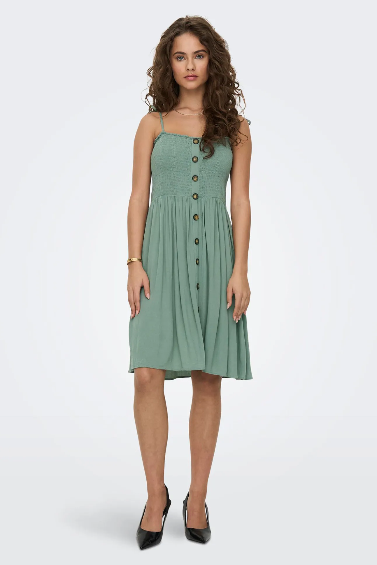 Vestido Tirantes Nido De Abeja