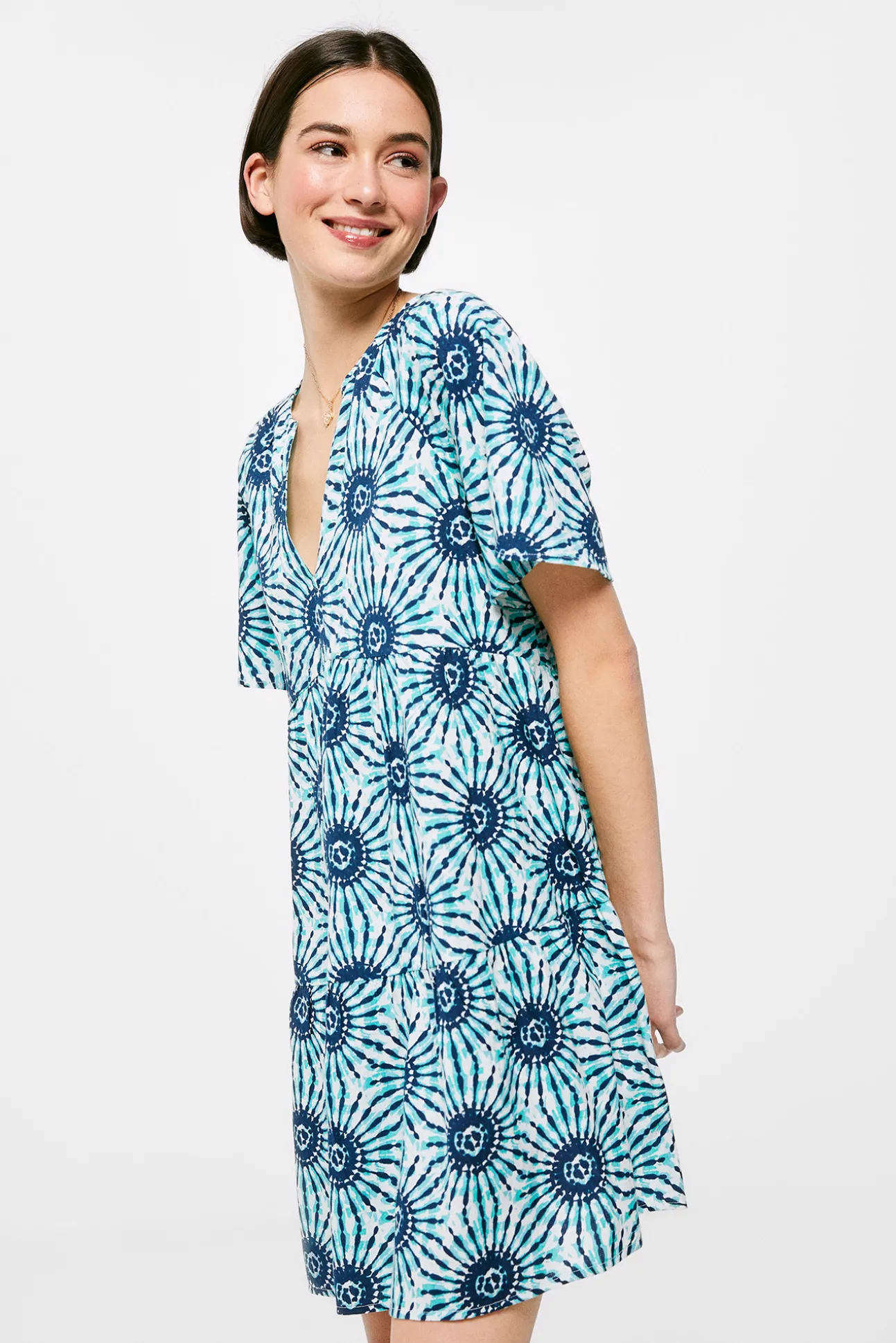 Vestido Tunica Algodon Lino