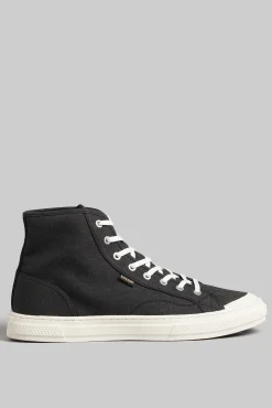 Zapatillas Deportivas De Cana Alta En Piel Vegana Vulcanizadas Con Logotipo Vintage Logo